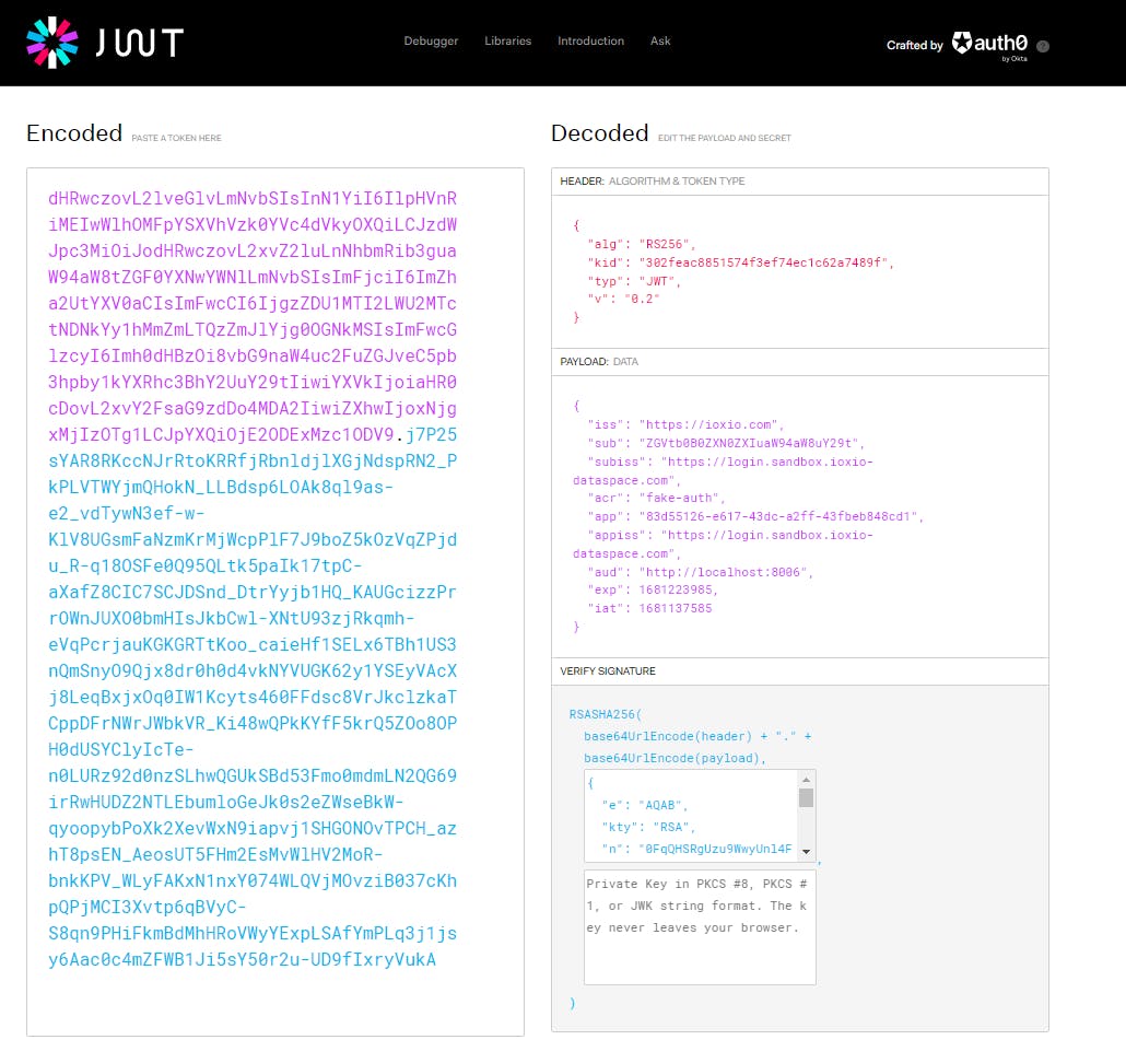 Decoded consent request token