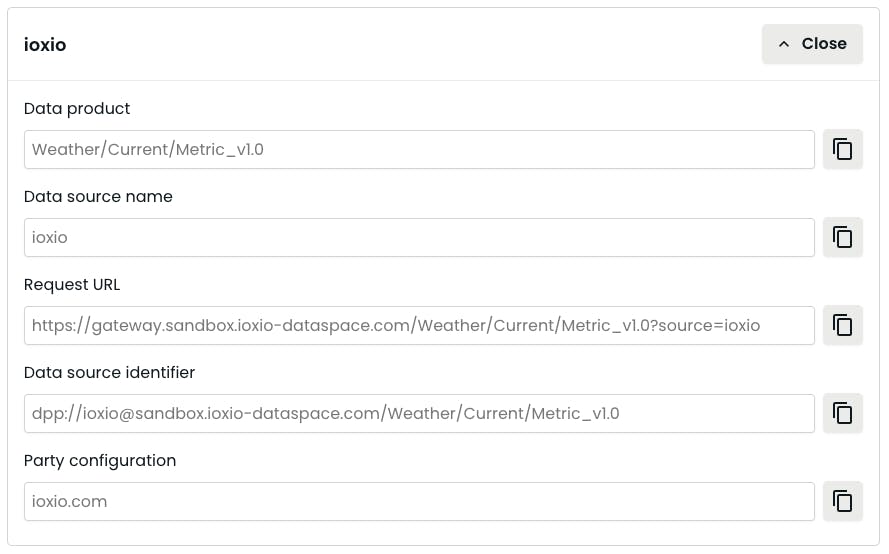 Data source details page