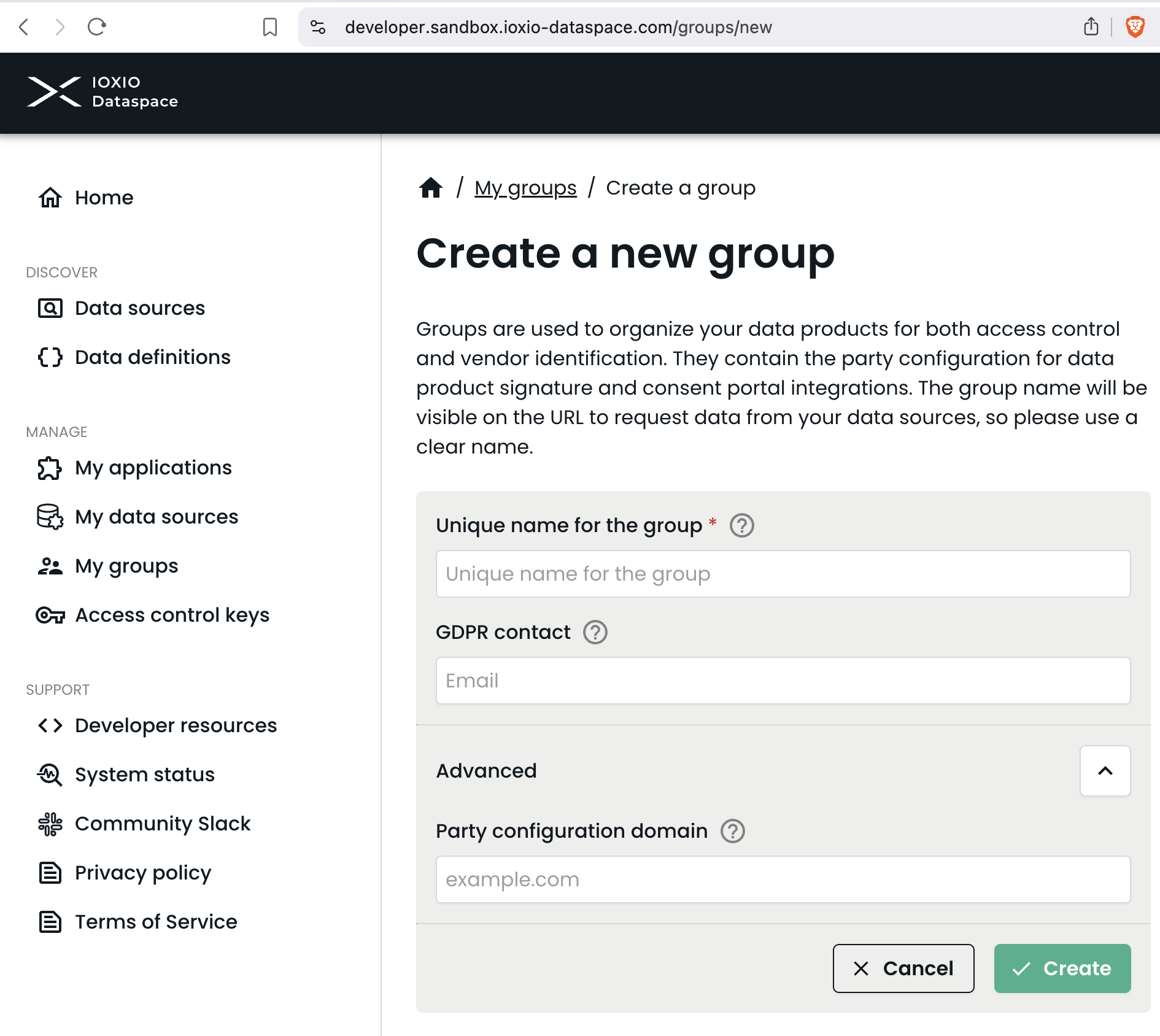 Create a group page in Developer Portal