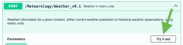 Swagger UI with Try it out button