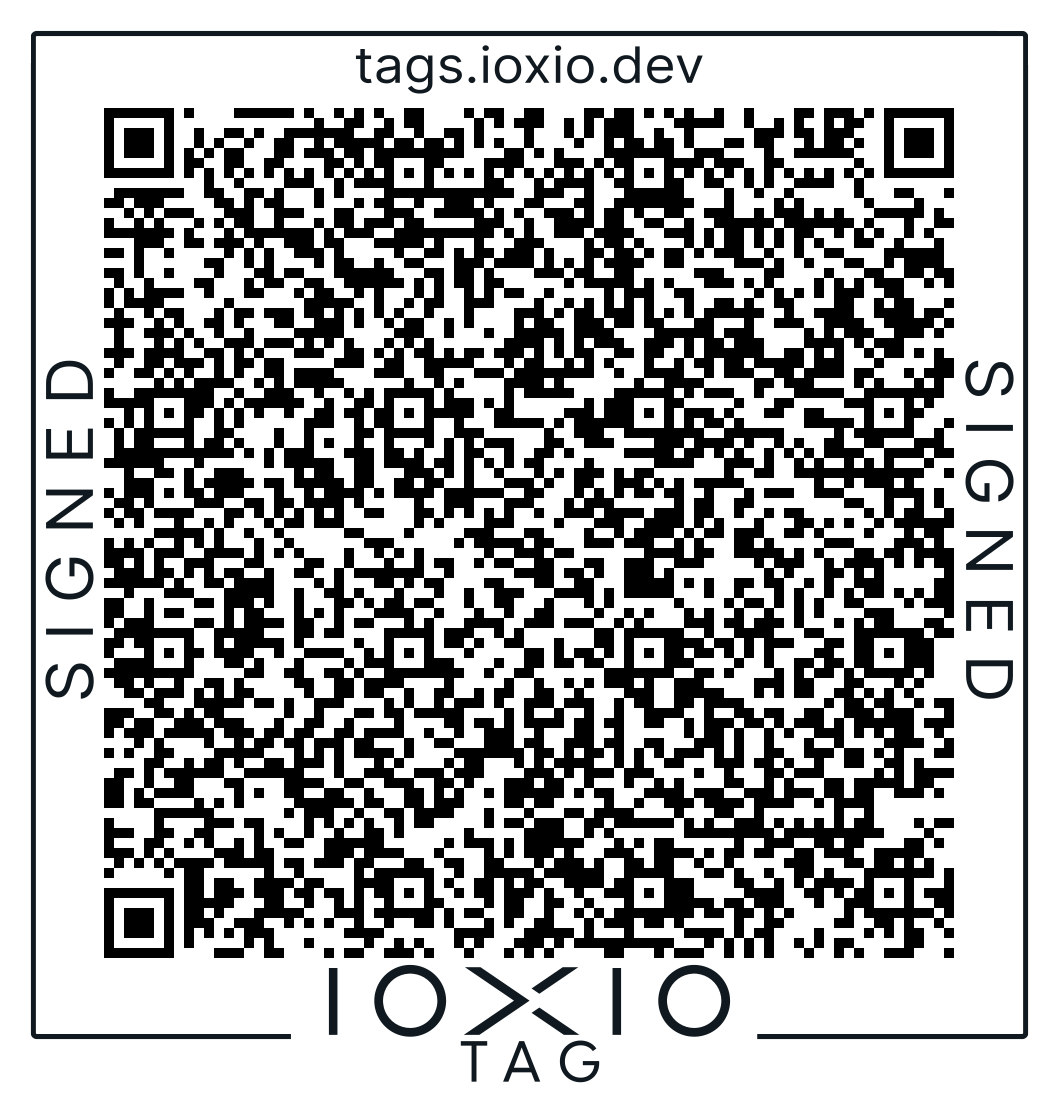 example of a signed IOXIO Tag QR code
